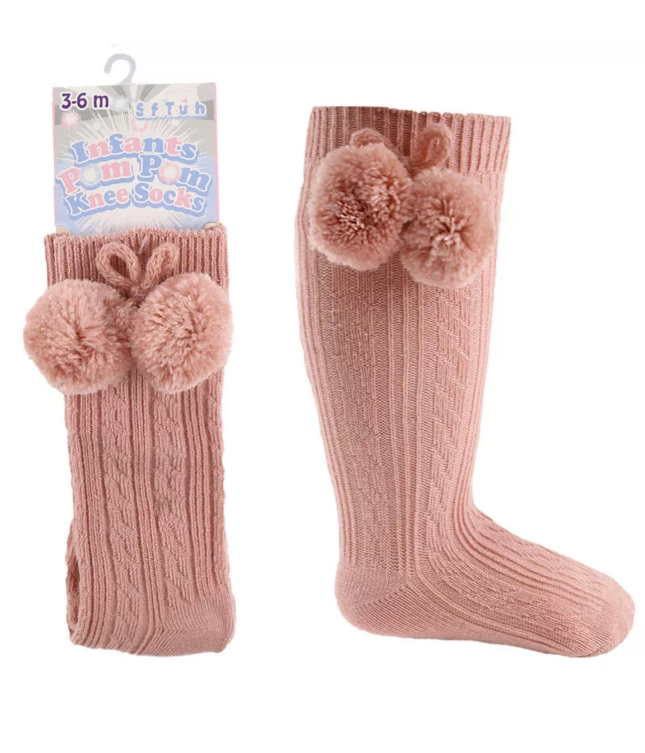 Rose Pom Pom Socks