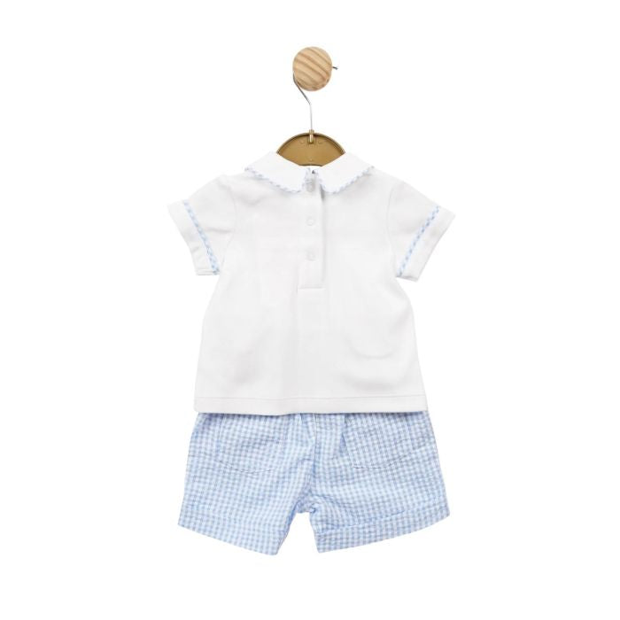 Mintini Seersucker Shorts Set Blue