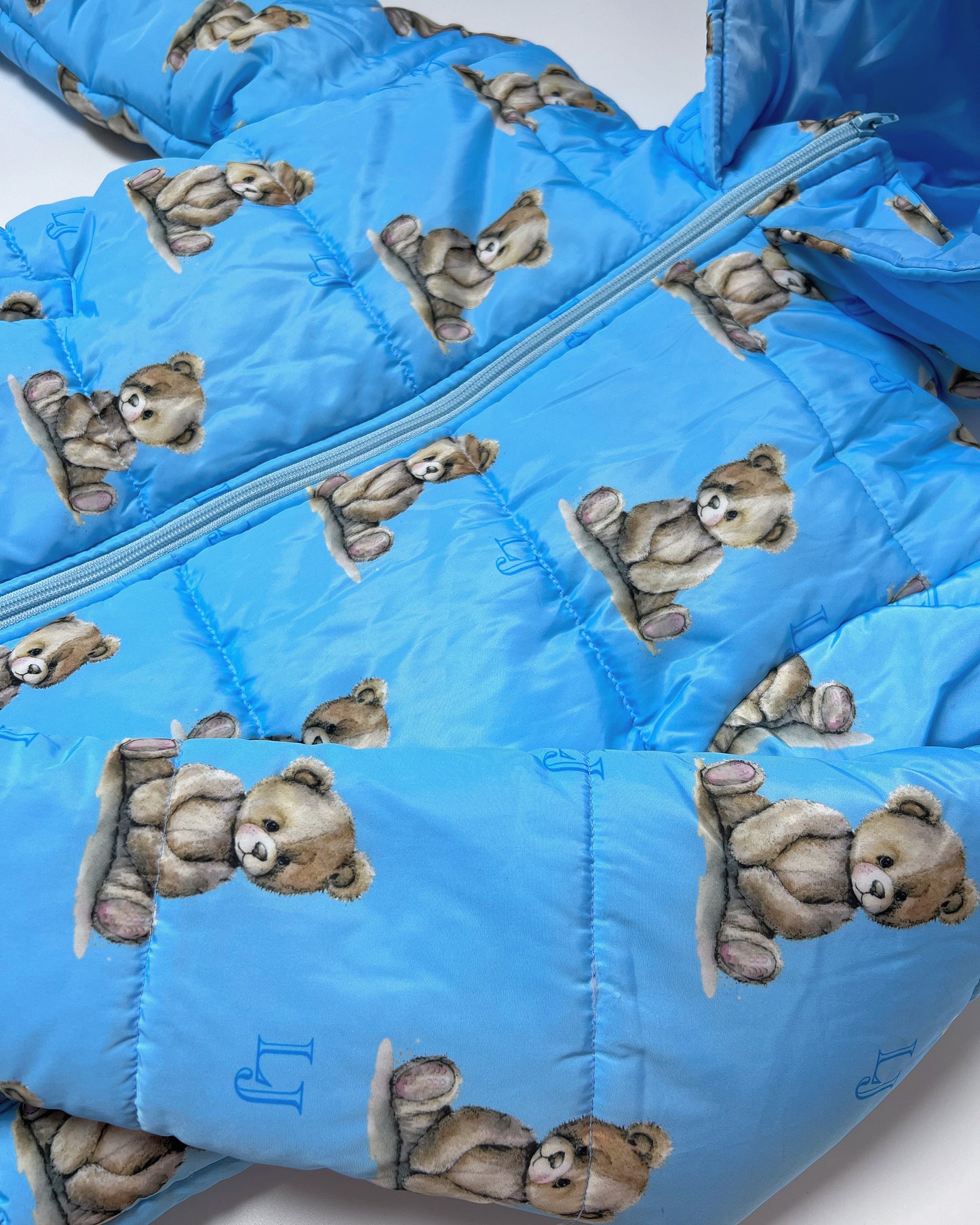 Arlo Pattern Teddy Coat BRIGHT BLUE