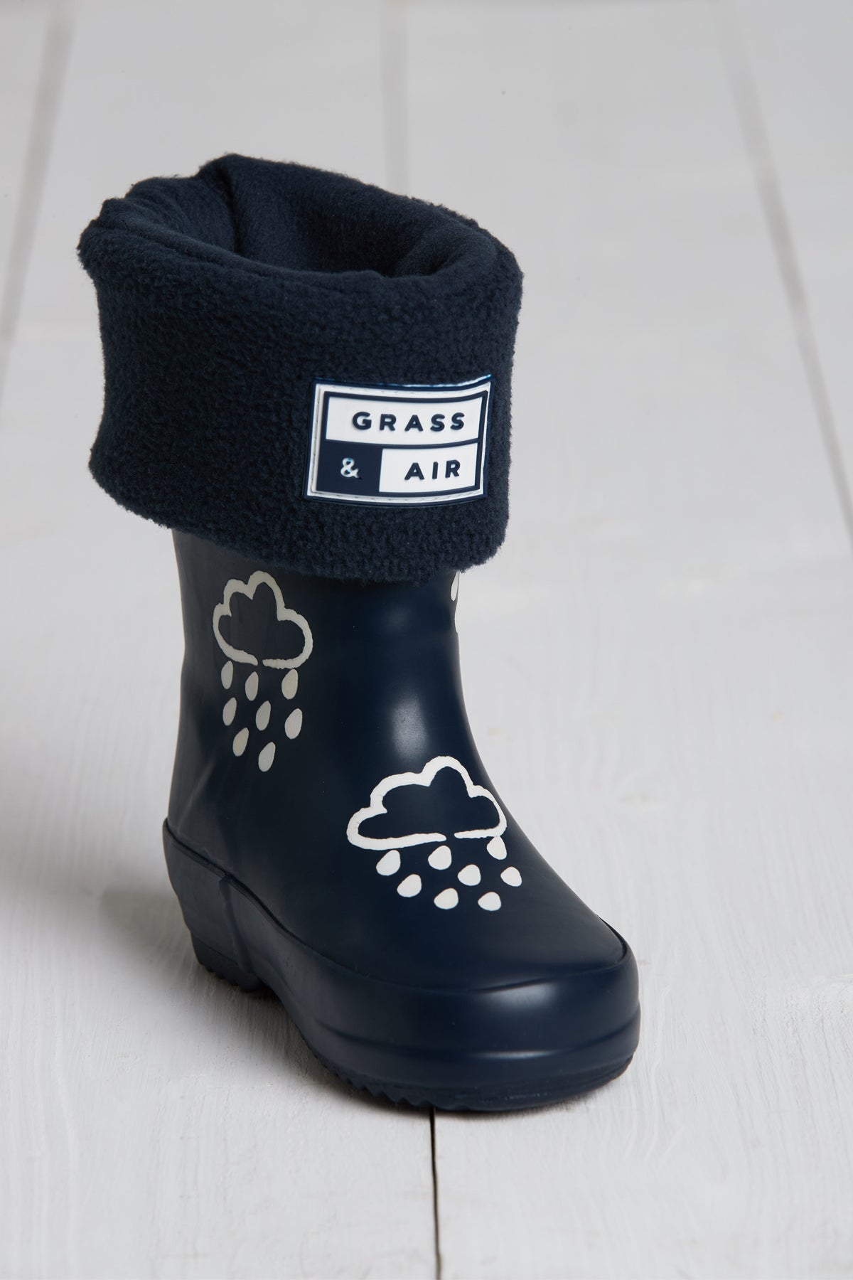 Navy Kids Welly Socks