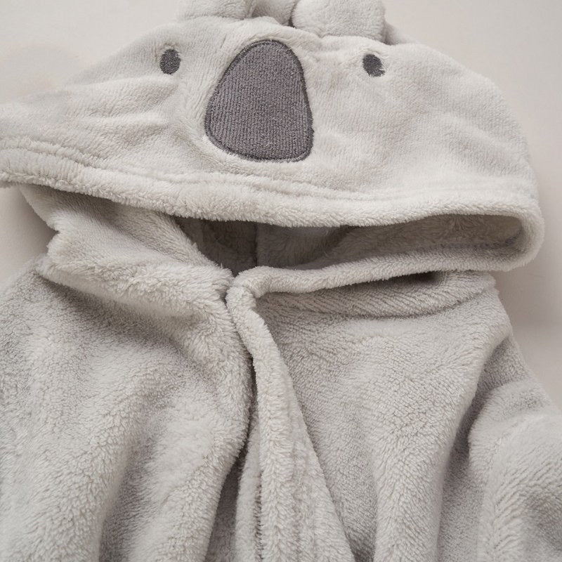 Koala Dressing Gown & Washcloth Set