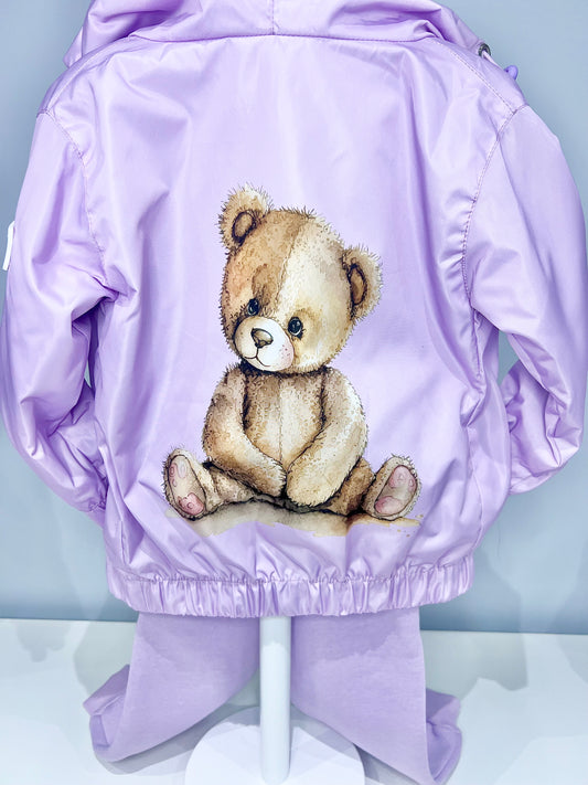 *New Colour* Arlo Teddy Rain Jacket - Kids Waterproof Jacket Lilac
