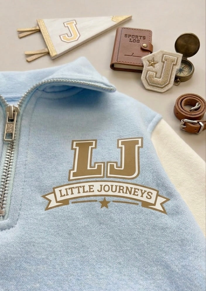 Little Legends Varsity Tracksuit Cream / Blue