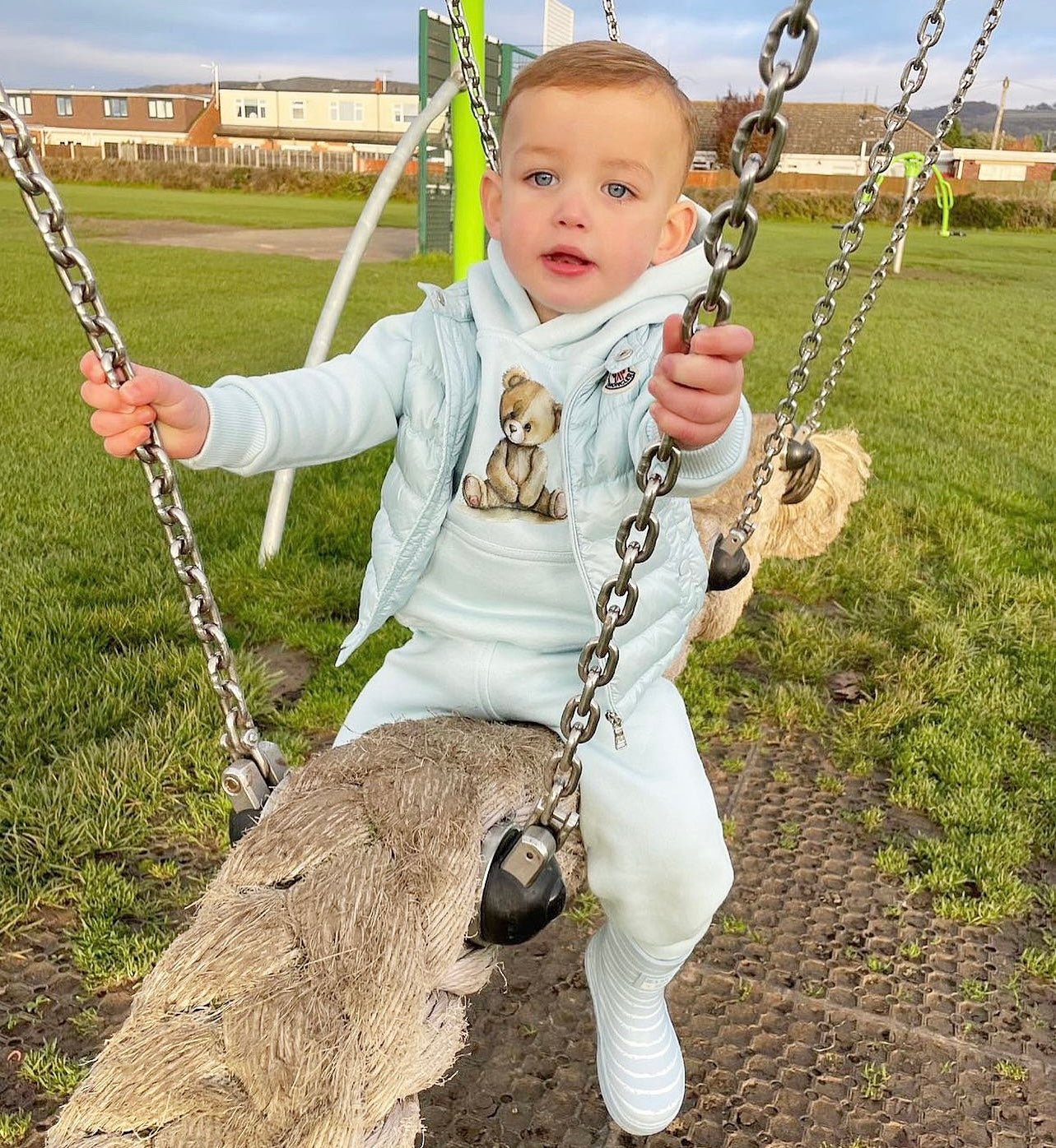 Arlo Teddy Hoodie Tracksuit BABY Blue