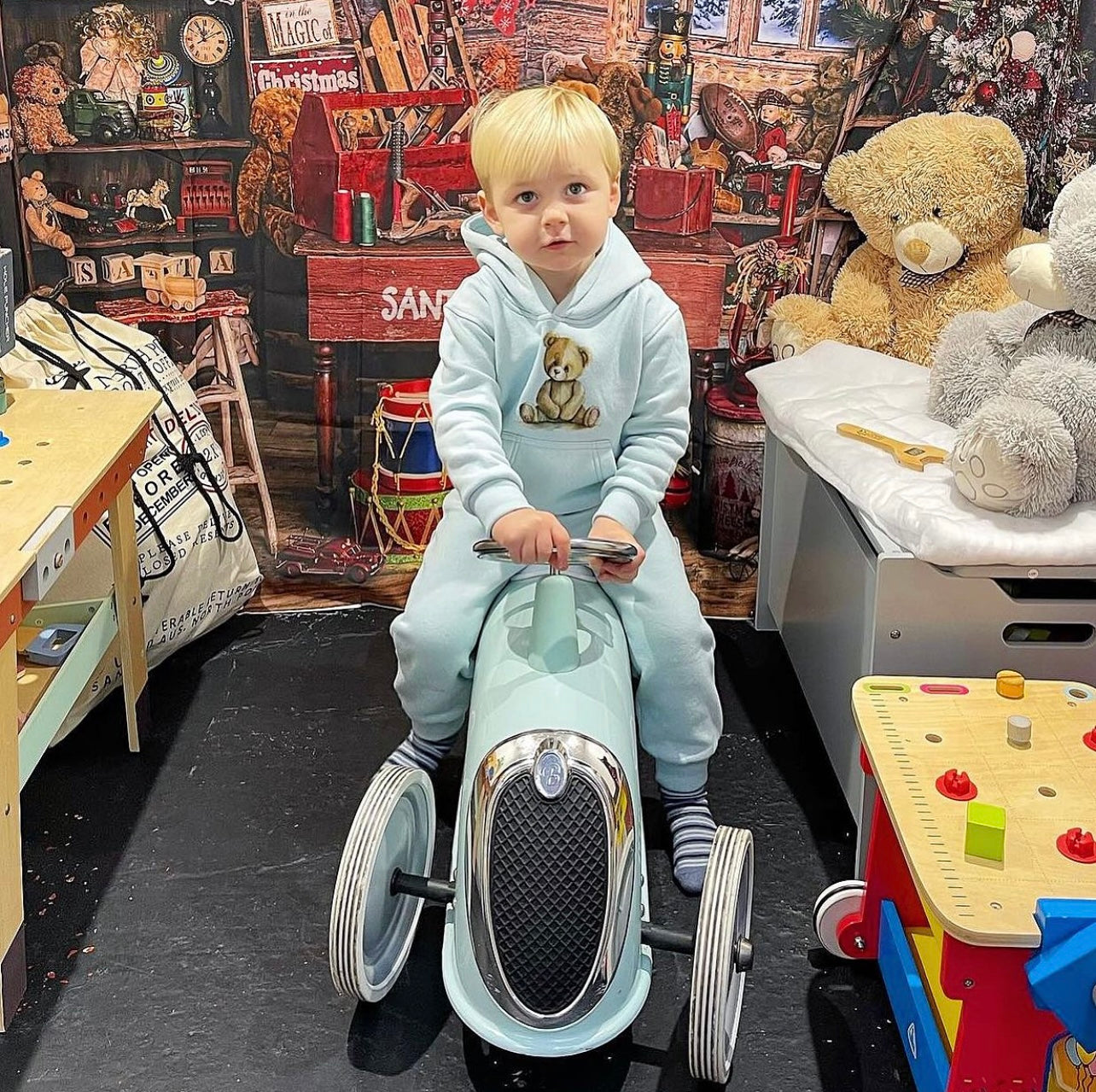 Arlo Teddy Hoodie Tracksuit BABY Blue