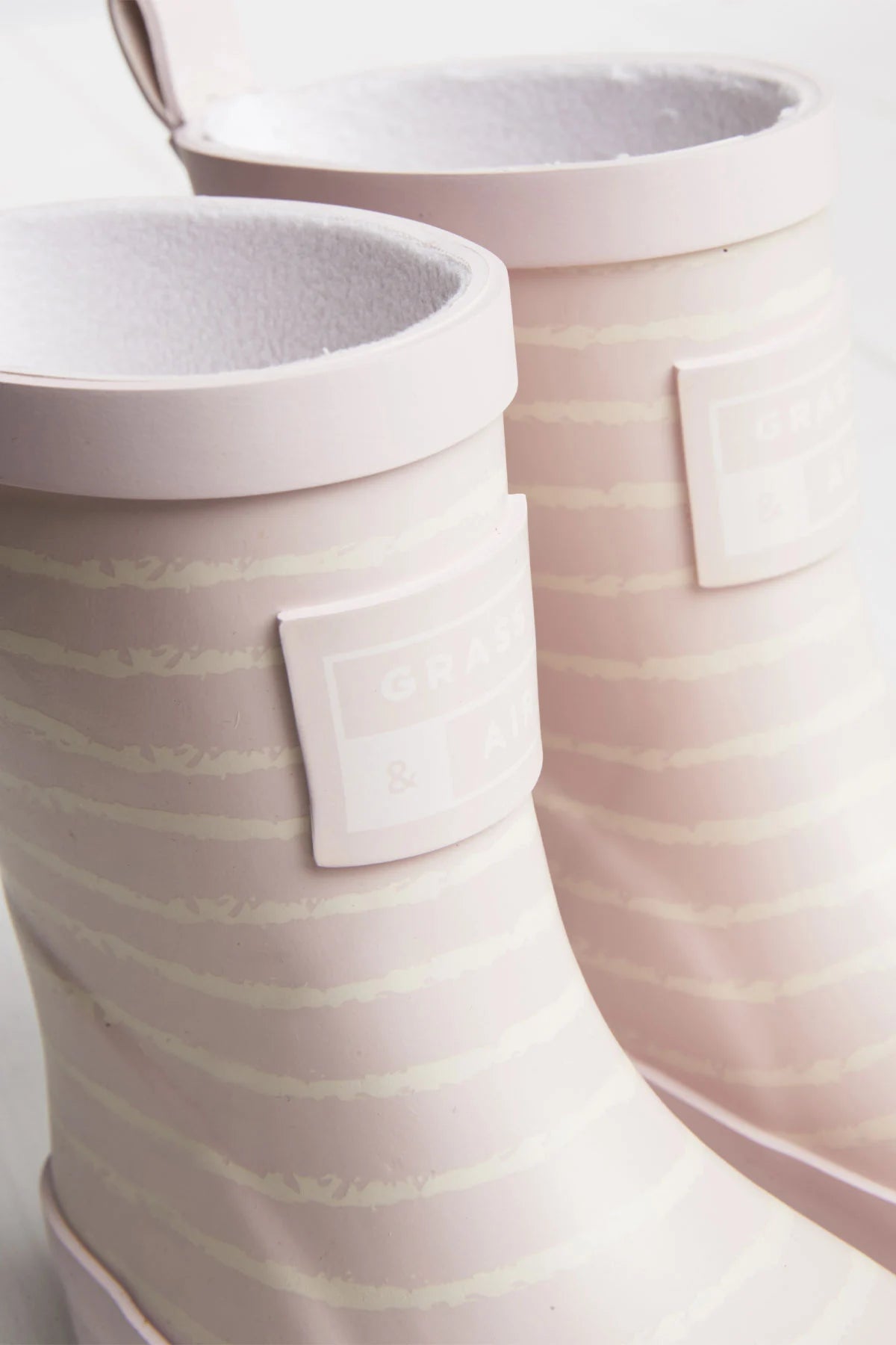 Baby Pink Stripe Wellies