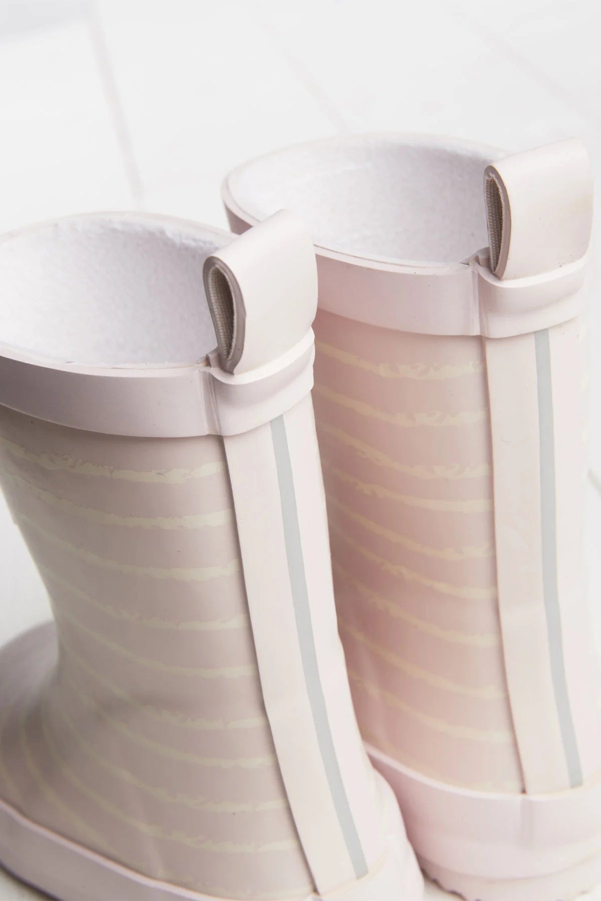 Baby Pink Stripe Wellies