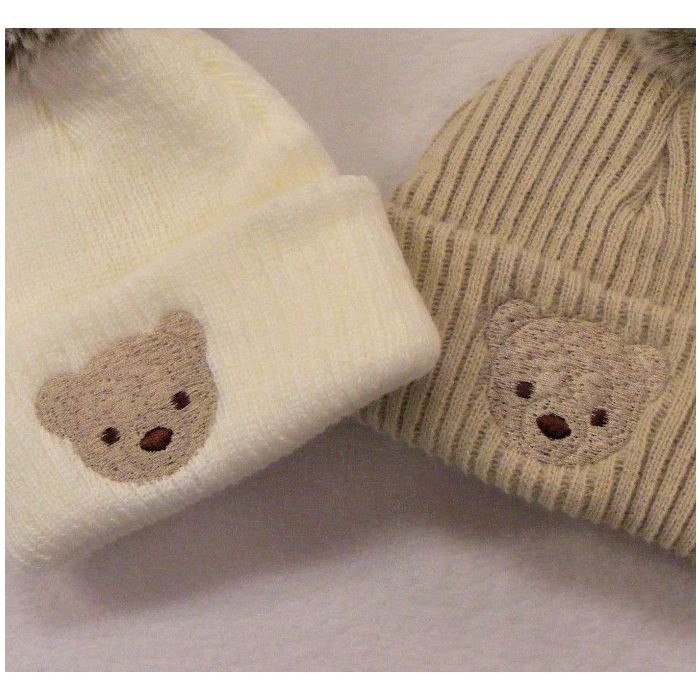 Pom Pom Teddy Bear Hat