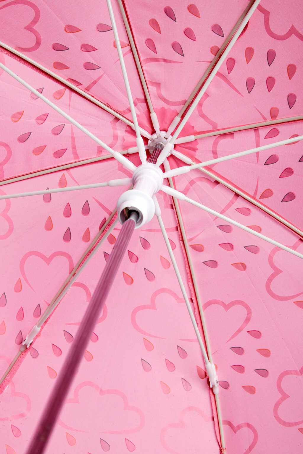 Pink Kids Colour-Revealing Umbrella