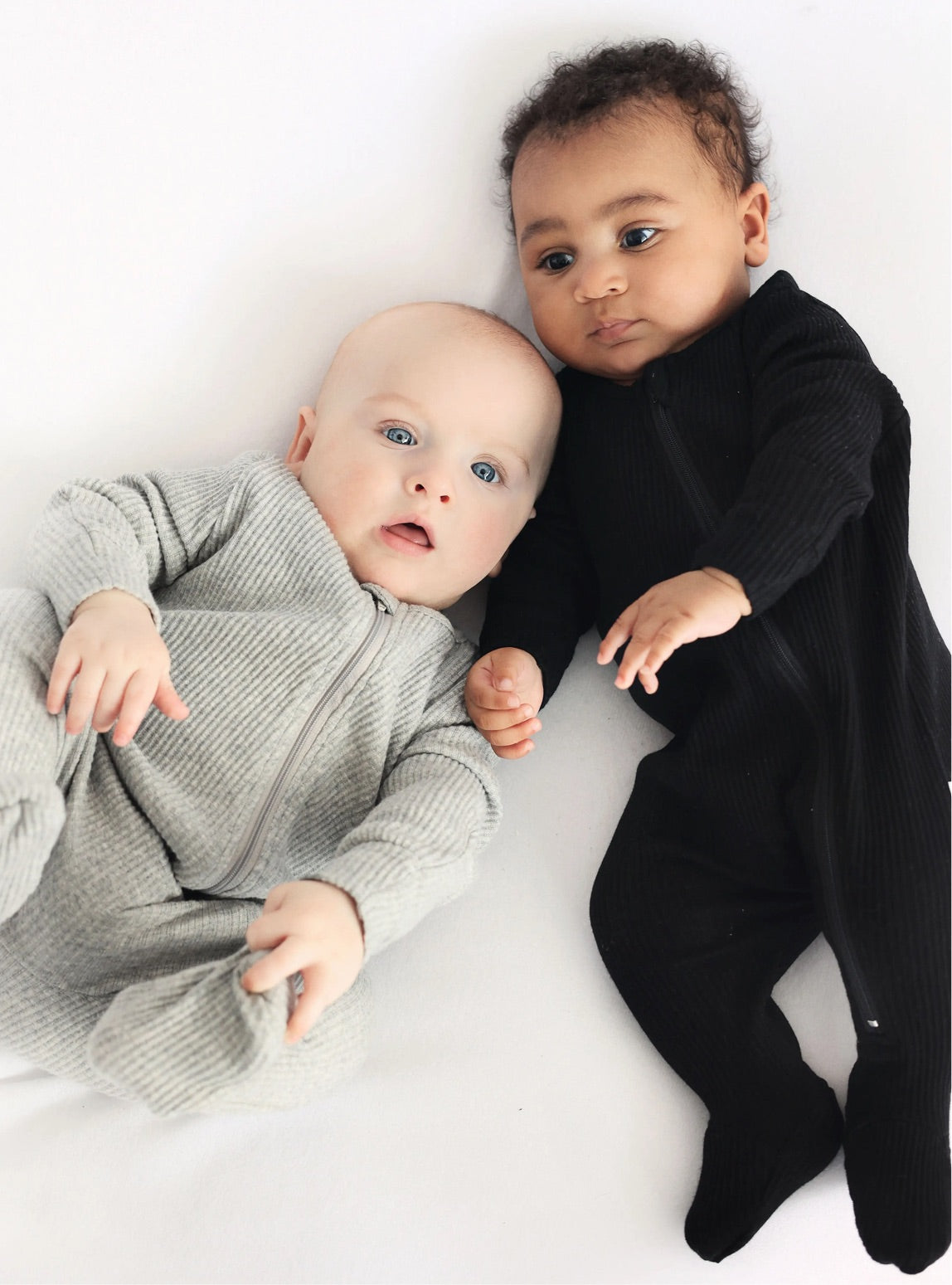 Zip Up Romper Dove Grey