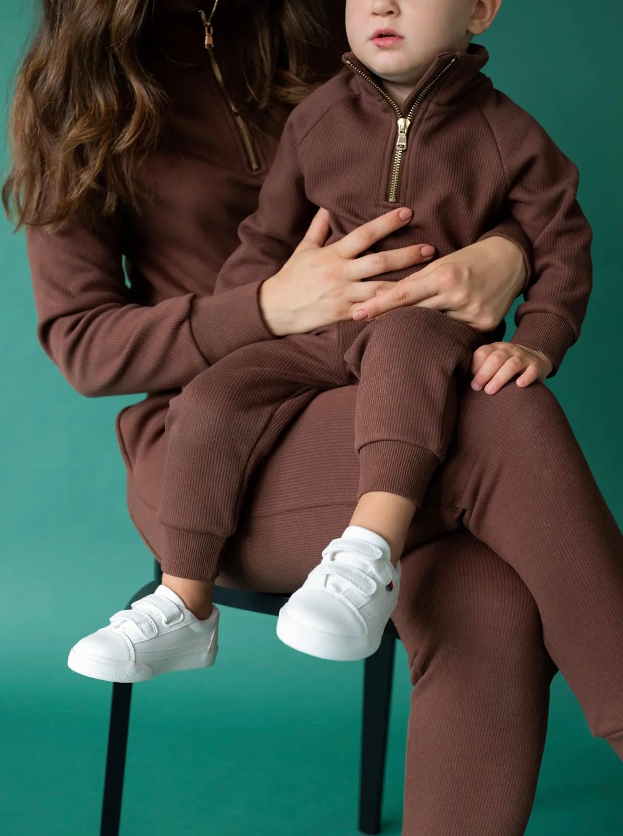 Zip Up Tracksuit Adult Brown