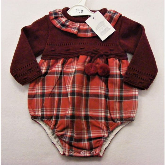 Nina’s Y Ninos Tartan Christmas Romper & Jumper Style Outfit