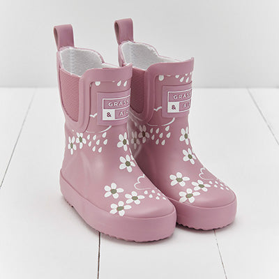 Floral Colour-Revealing Adventure Boots / Wellies Pink Bloom