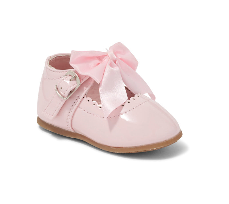 Pink Bow Baby Girl Shoes