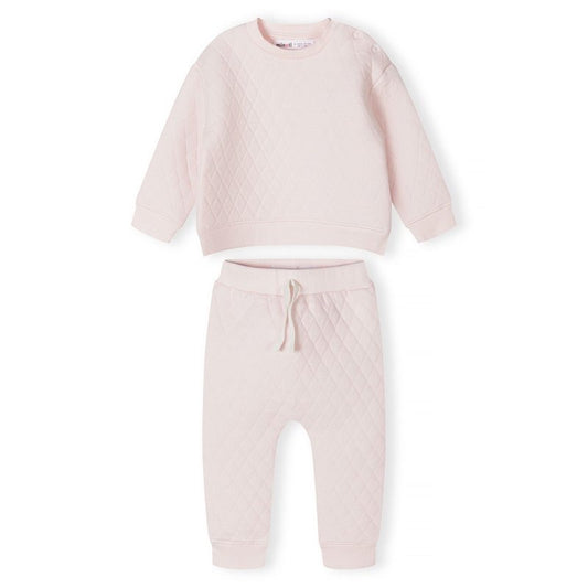 Pink Quilted Fleece Tracksuit