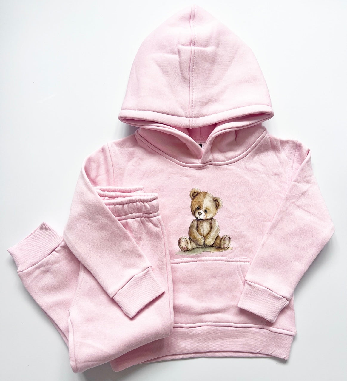 Arlo Teddy Hoodie Tracksuit Pink