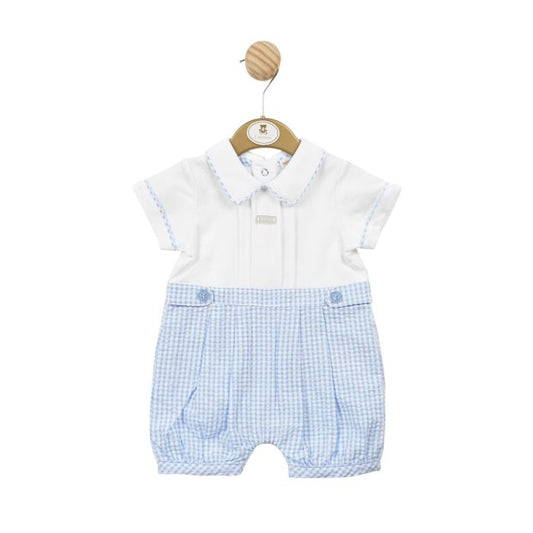 Mintini Seersucker Romper Blue