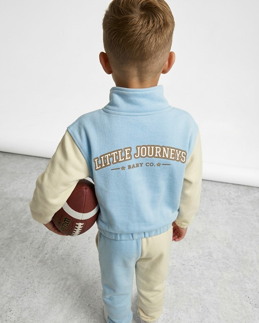 Little Legends Varsity Tracksuit Cream / Blue