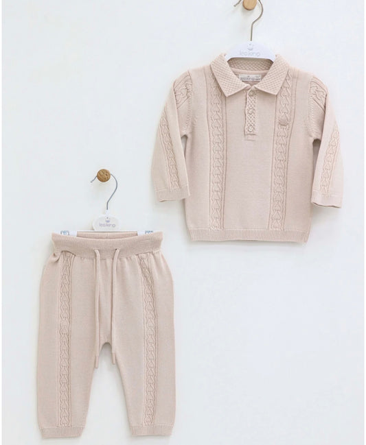 Leo King Knitted Set Beige