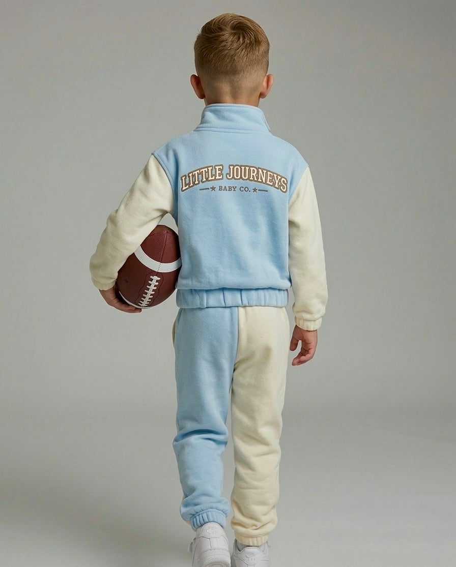 Little Legends Varsity Tracksuit Cream / Blue