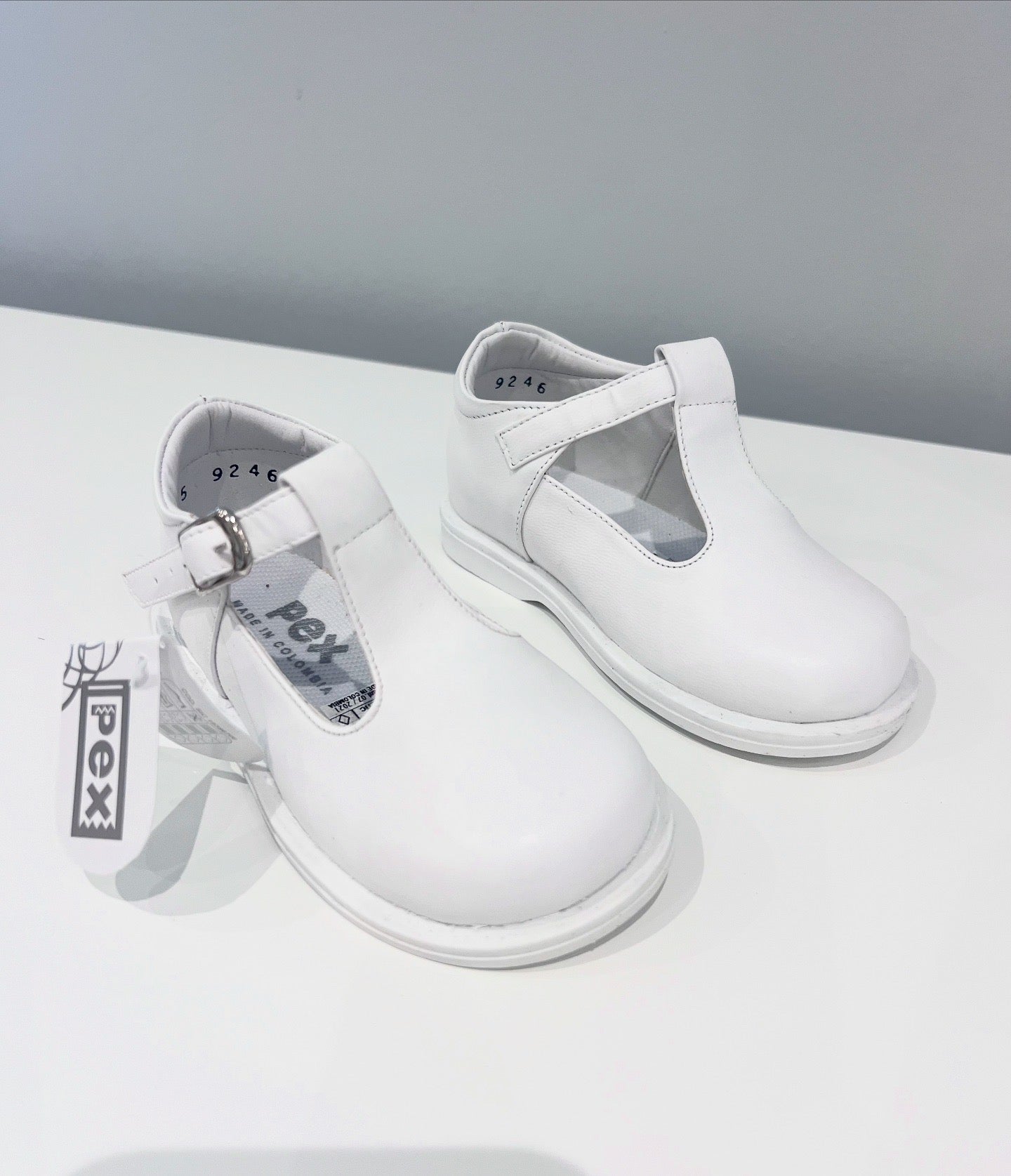 Pex Stef T-bar shoe White