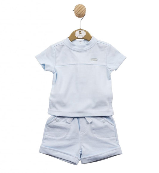 Mintini Baby Blue Shorts Set