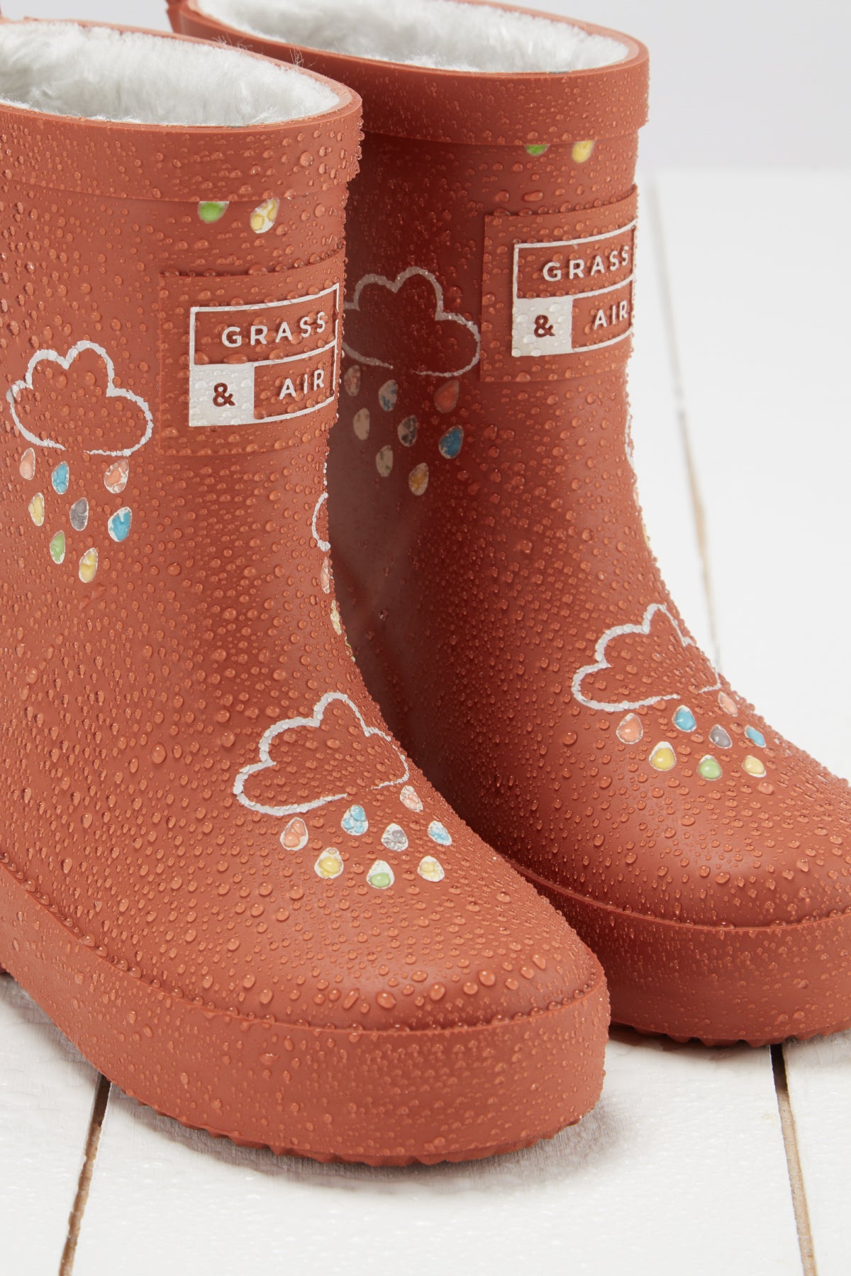 Burnt Orange Colour-Revealing Wellies