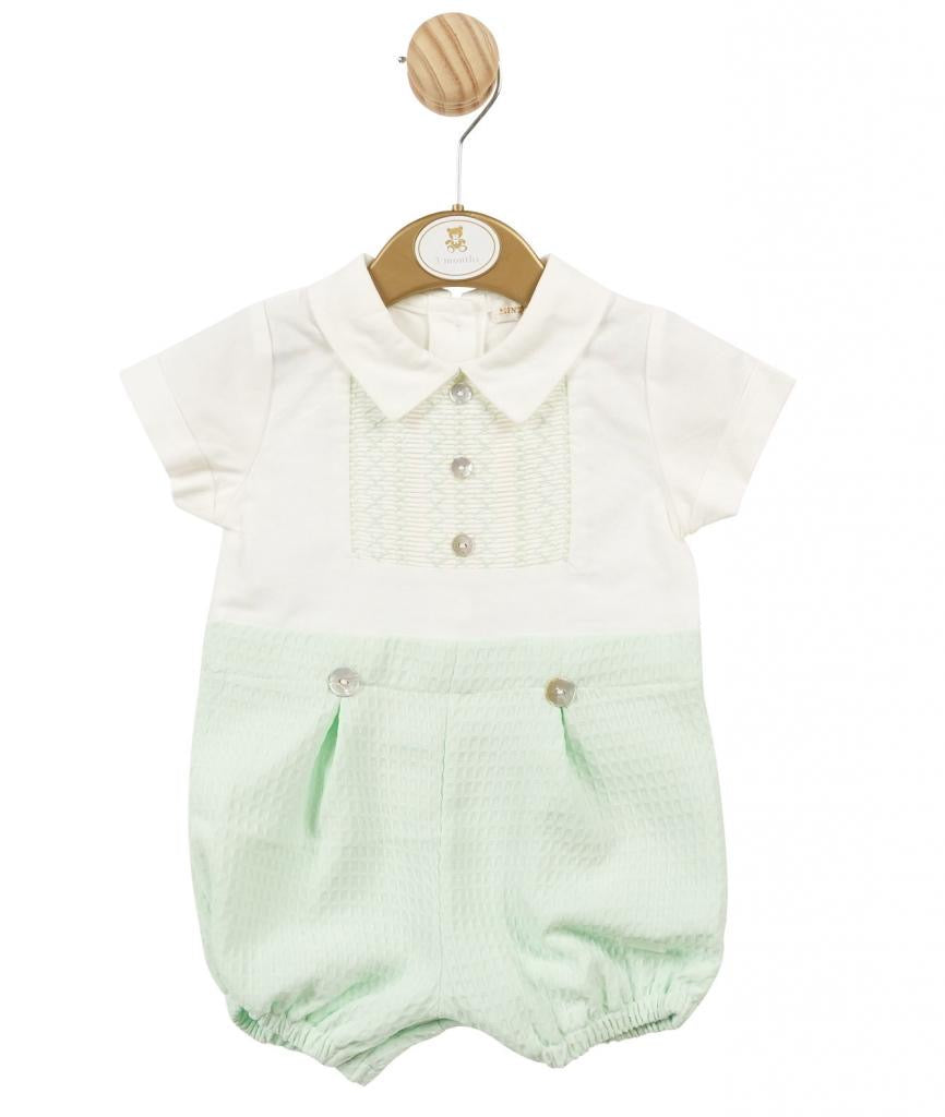 Mintini Smocked Mint Romper