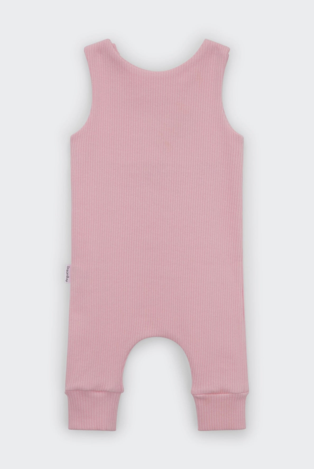 Ribbed Dungarees Sweet Pink
