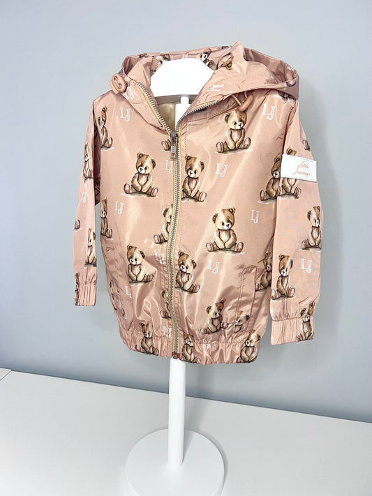 Arlo Pattern Teddy Rain Jacket Beige