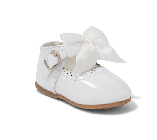 White Bow Baby Girl Shoes