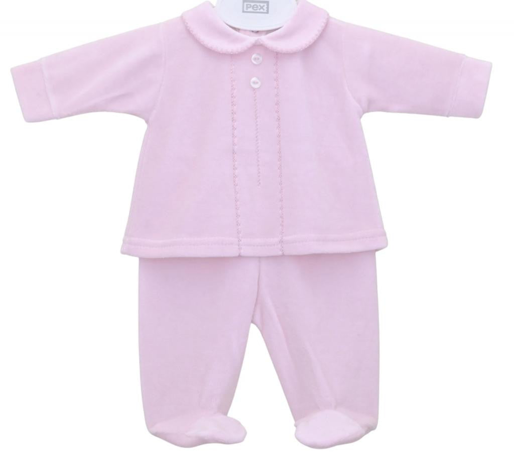 Premature Baby Classic Velour Set Pink