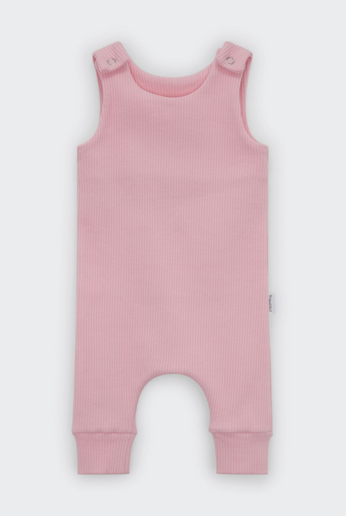 Ribbed Dungarees Sweet Pink