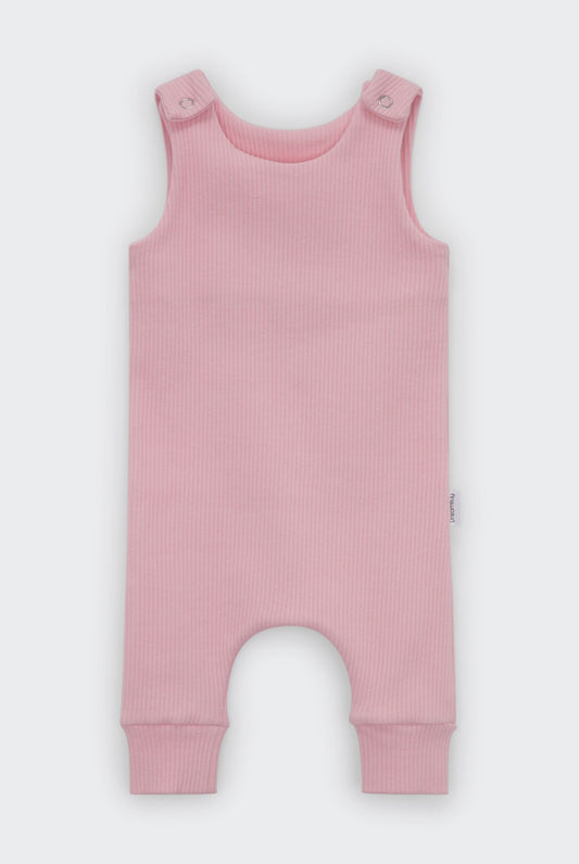 Ribbed Dungarees Sweet Pink
