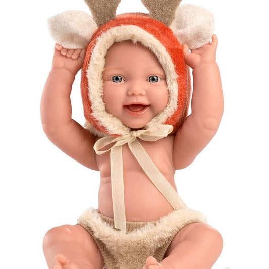 Sweet As Ever Little Mini Baby Doll Christmas Reindeer