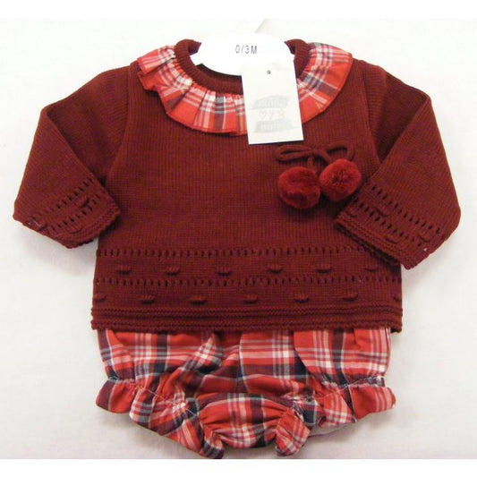 Nina’s Y Ninos Tartan Christmas Bloomers & Jumper Style Outfit