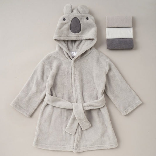 Koala Dressing Gown & Washcloth Set