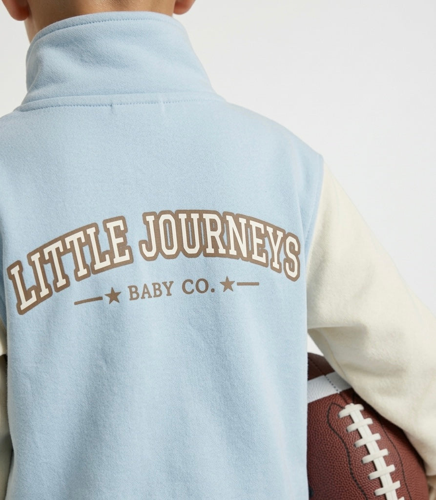Little Legends Varsity Tracksuit Cream / Blue