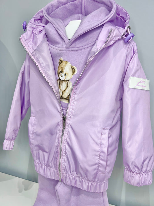 *New Colour* Arlo Teddy Rain Jacket - Kids Waterproof Jacket Lilac