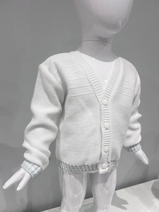 Pex Hugo Cardigan White / Blue
