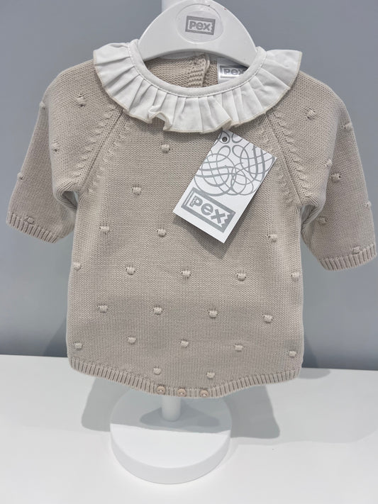 Pex Spotty Romper Beige