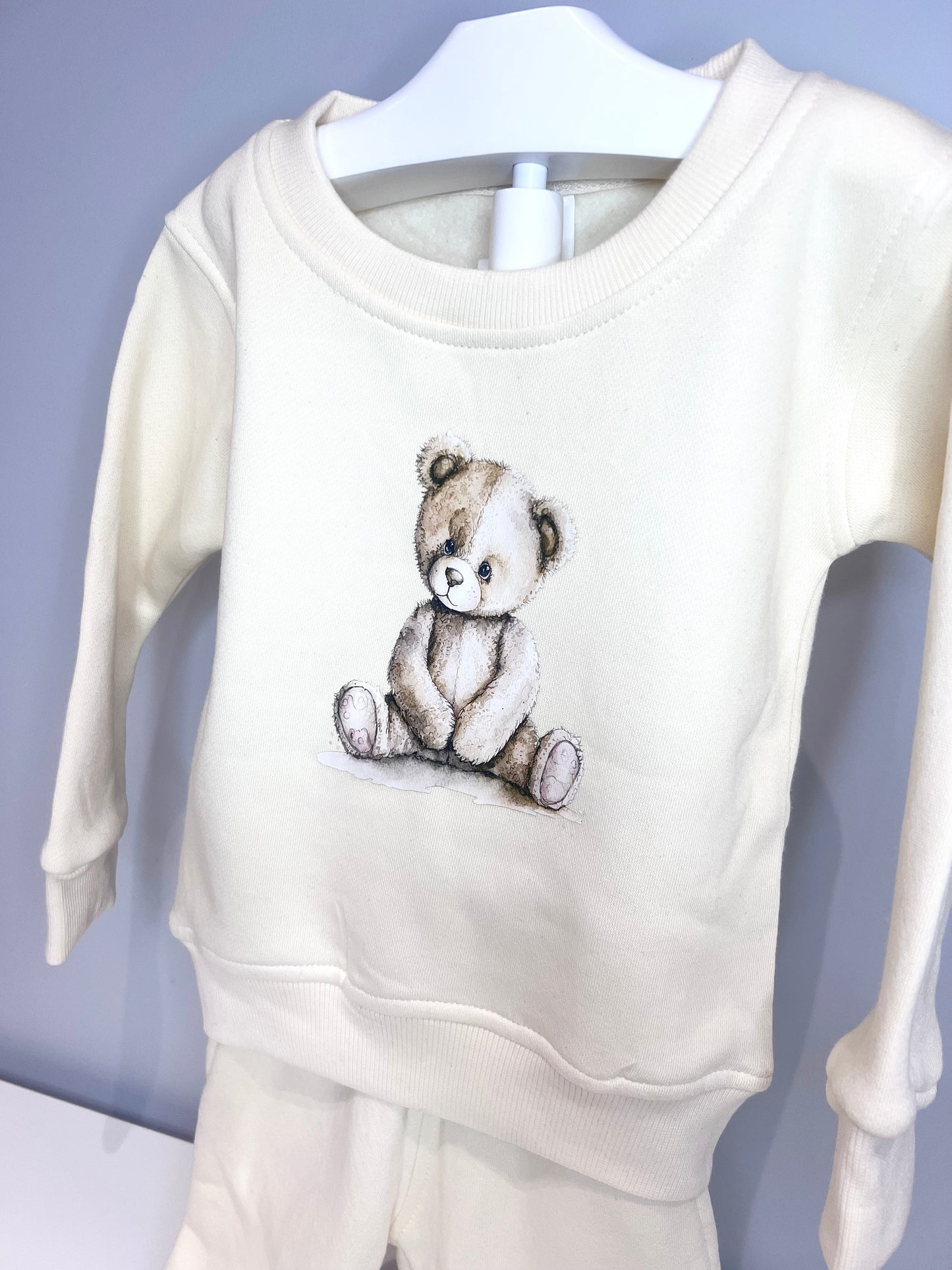 Arlo Teddy Kids Shorts & Jumper Set Cream