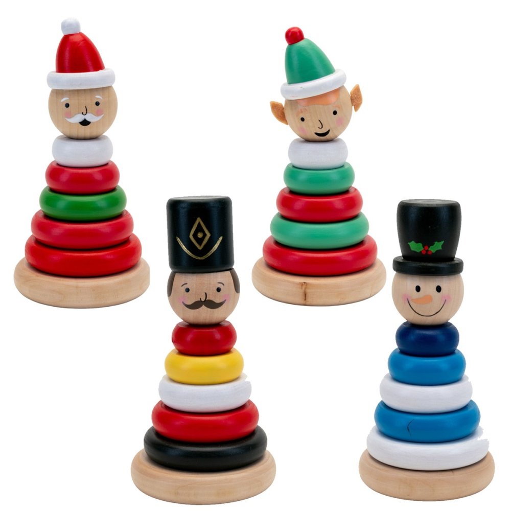 Christmas Baby Wooden Toy Stacker