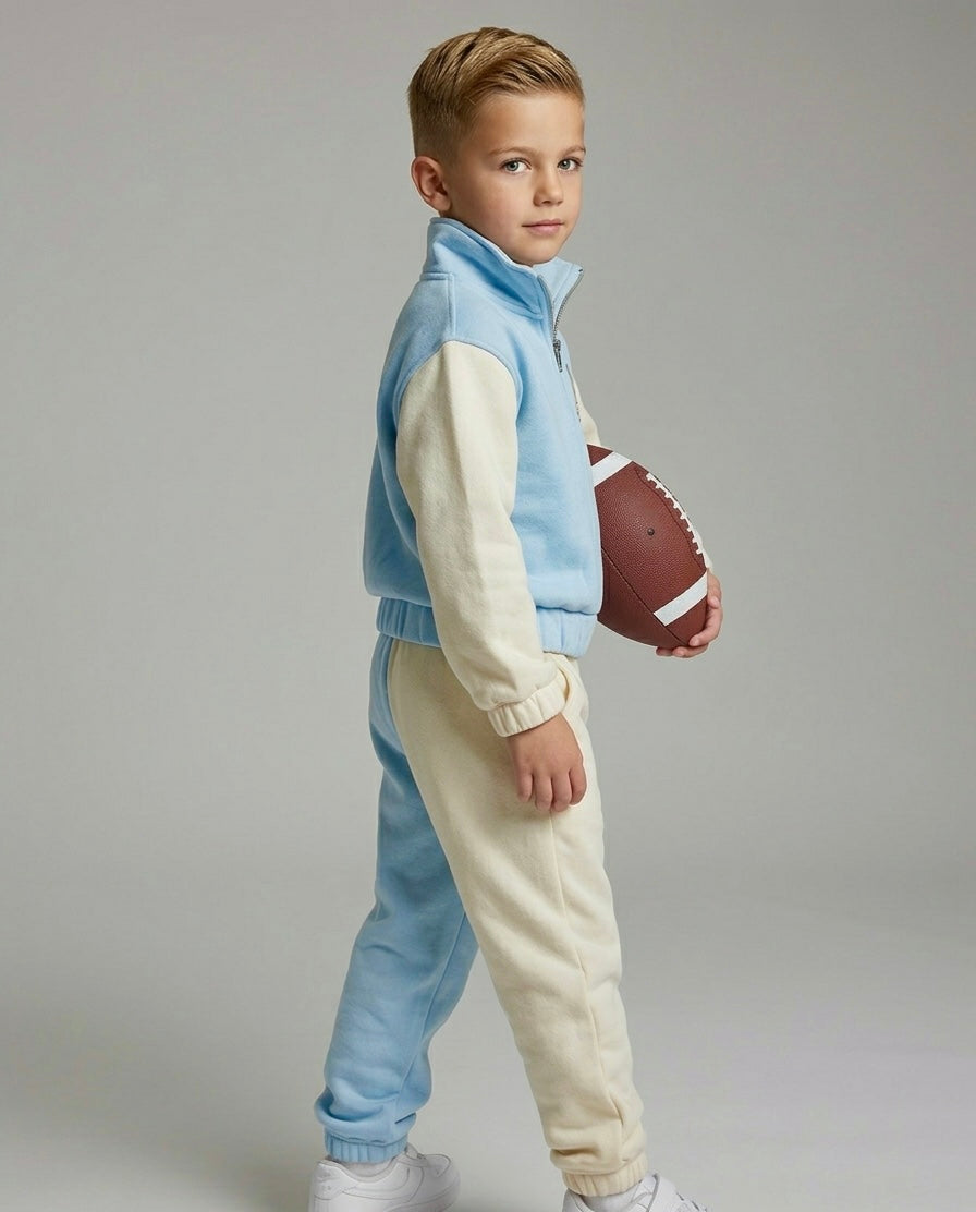 Little Legends Varsity Tracksuit Cream / Blue