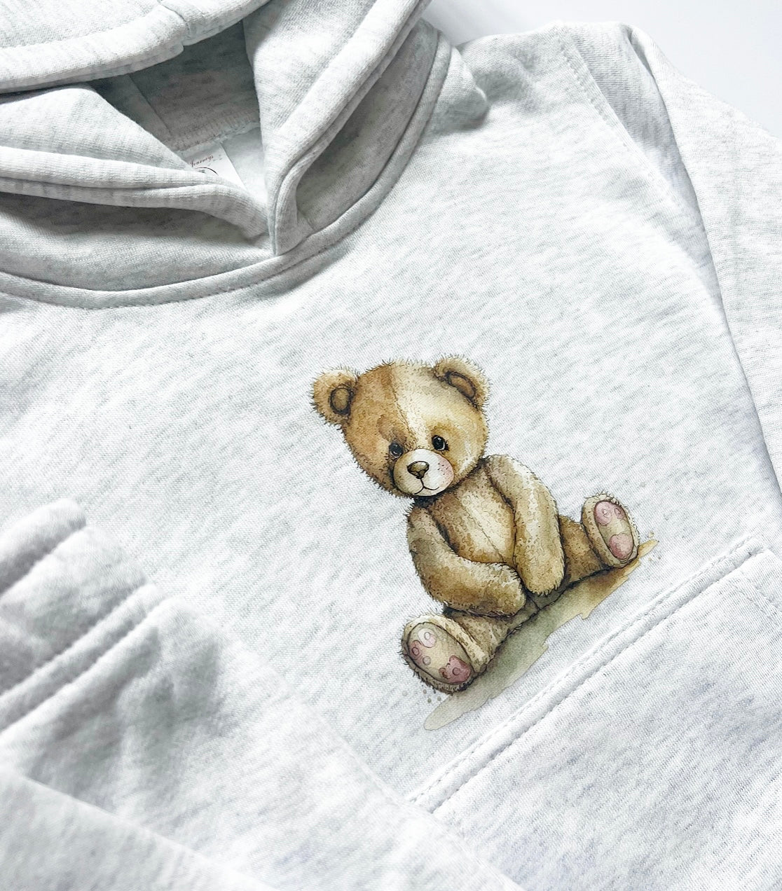 Arlo Teddy Hoodie Tracksuit Grey