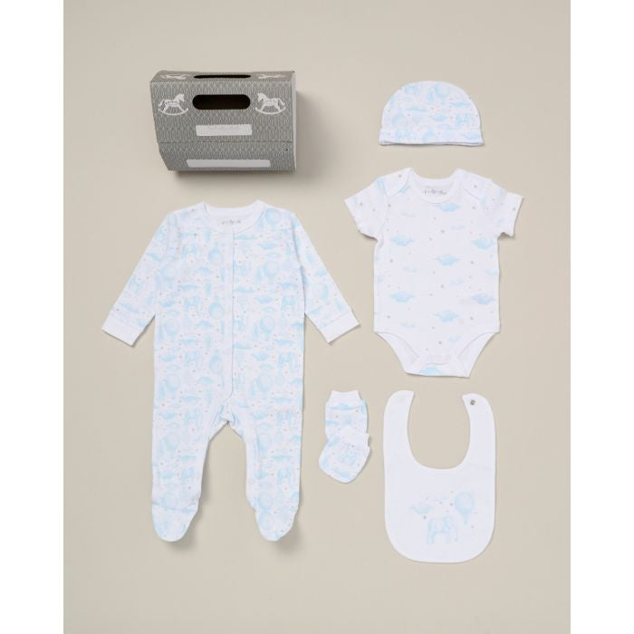 Baby Boy Elephant & Air Balloon Gift Set