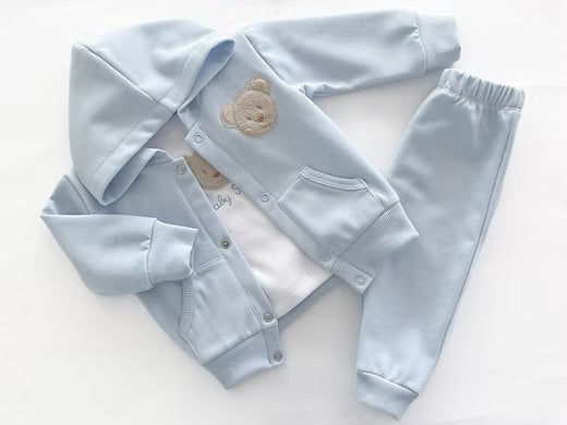 Baby boys Teddy 3 piece tracksuit set