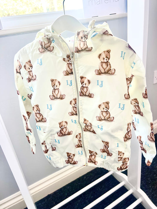 Arlo Pattern Teddy Rain Jacket CREAM