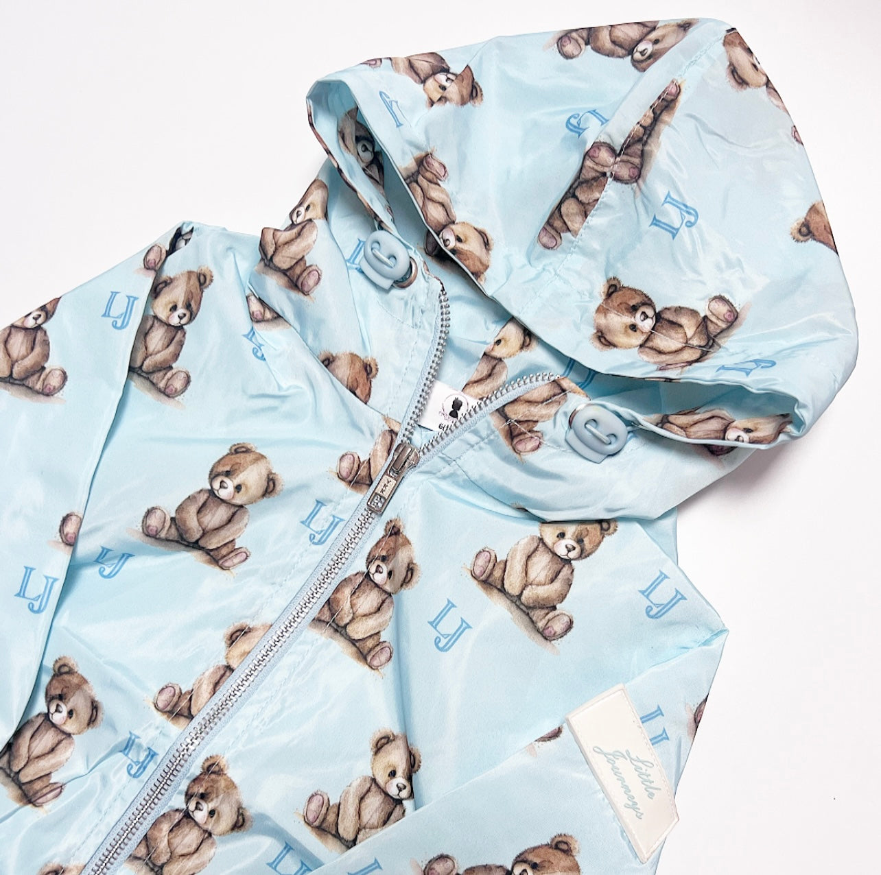 Arlo Pattern Teddy Rain Jacket BABY BLUE