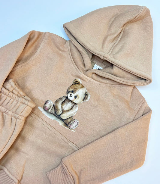 Arlo Teddy Hoodie Tracksuit Beige